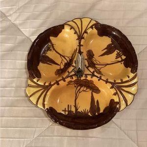 Colorful 4 3/4" Jerome Massier Vallauris Cicada Dish Ashtray France JG Bx35